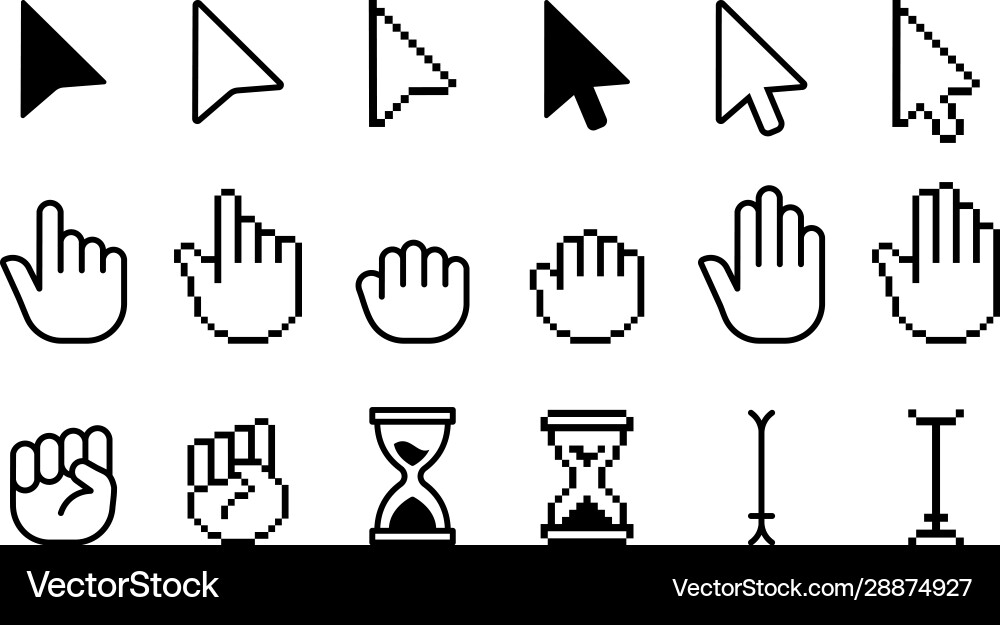 Pointer Cursor Icons Computer Web Pfeile Maus Pointer Cursor Icons Computer Web Pfeile Maus vektorbild