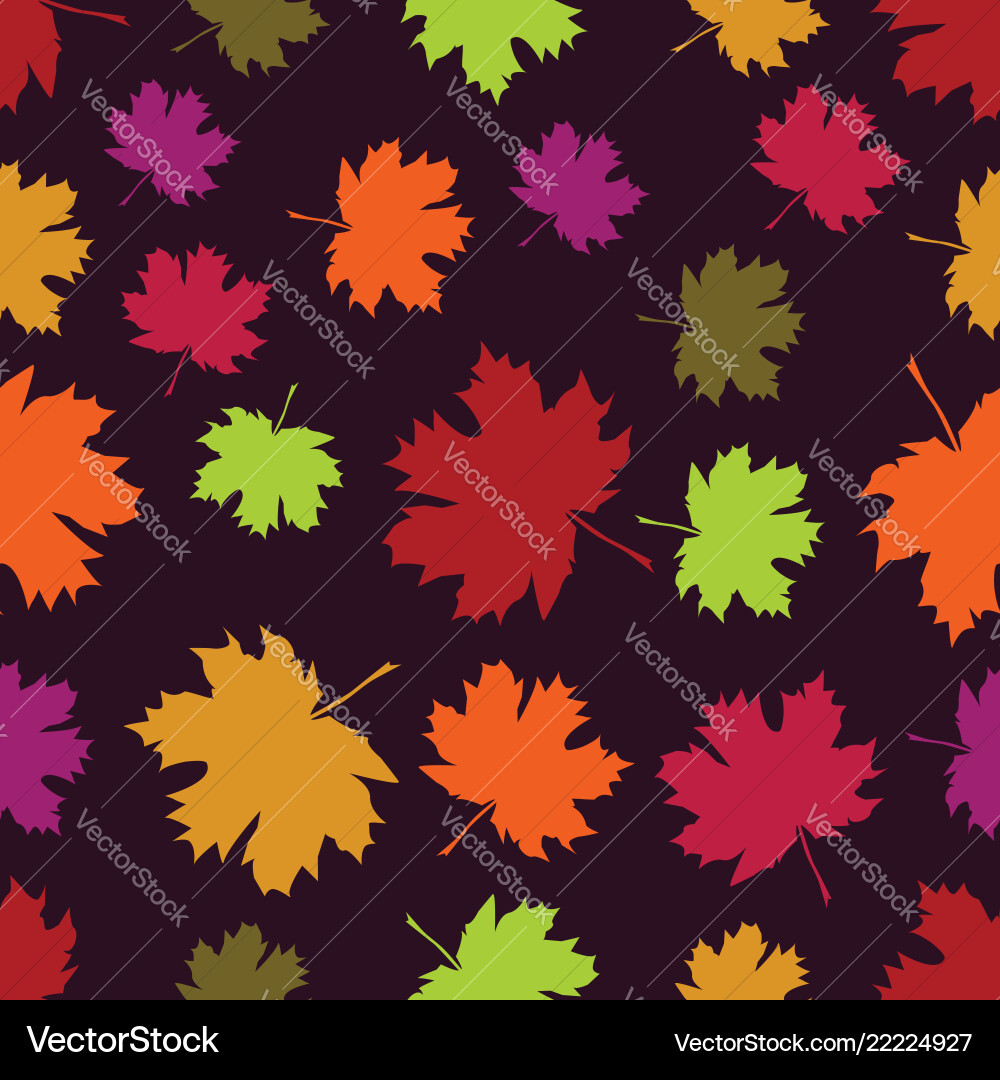 Seamless pattern with autumn maple leaves Vector Image