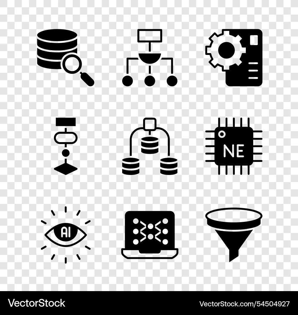 Server-Algorithmus neural Netzwerk künstlich Server-Algorithmus neural Netzwerk künstlich vektorbild
