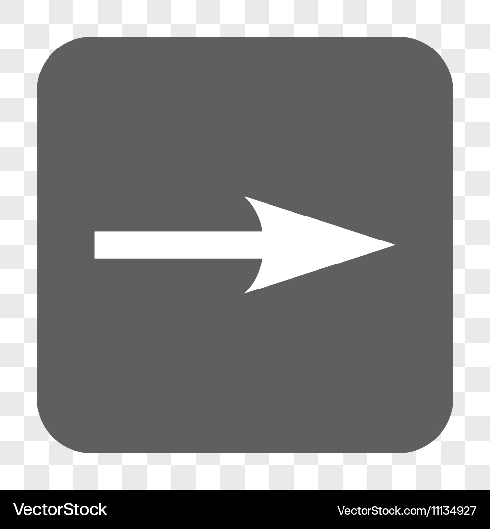 Sharp arrow right rounded square button vector image