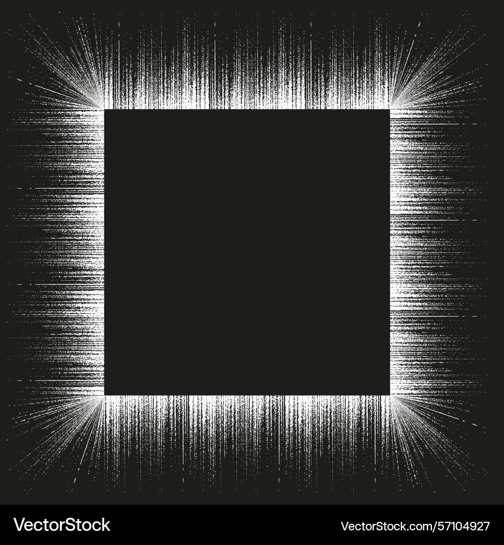 Square light border frame glow radiating edge Vector Image