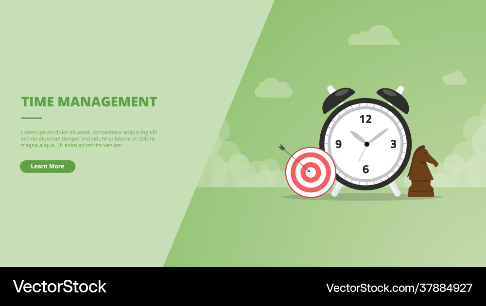 Time management for website design template vector image