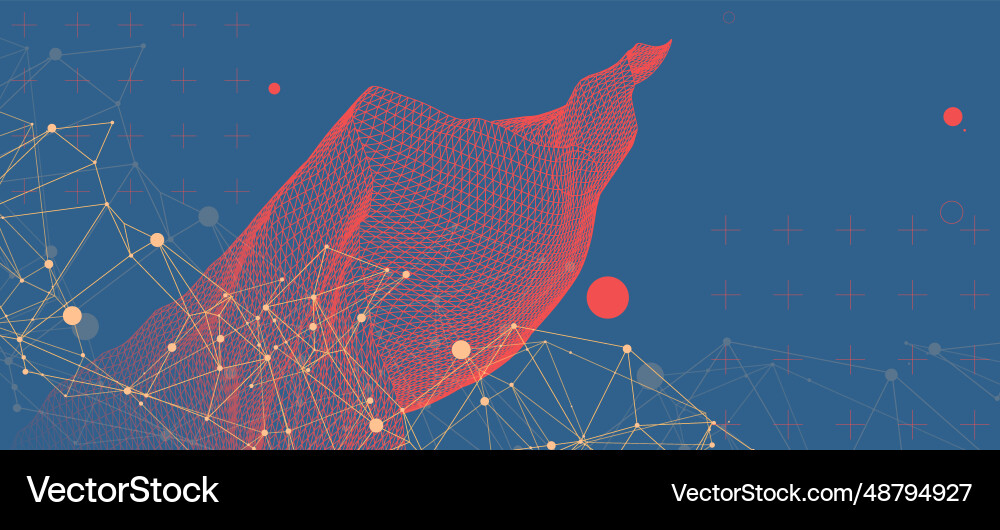 Wireframe background with plexus effect Wireframe background with plexus effect vector image