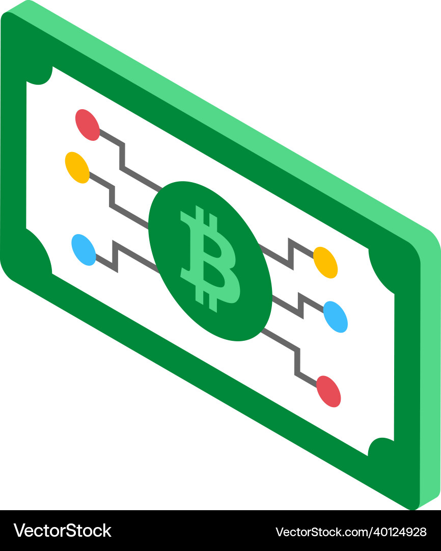 Bitcoin encryption Vector Image