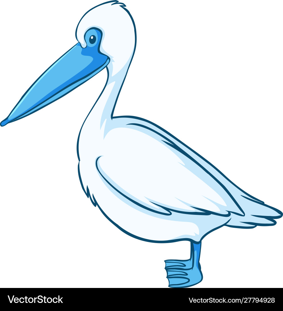 Blaue Pelican auf weißem Hintergrund Blaue Pelican auf weißem Hintergrund vektorbild
