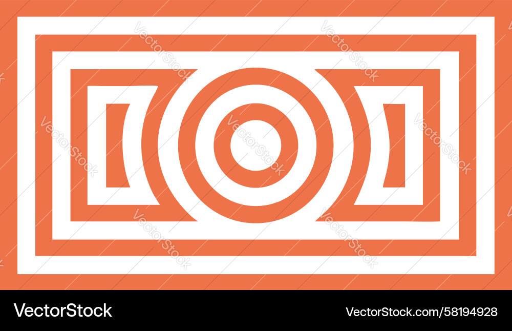 Bold Nested Square Graphic Vector Image