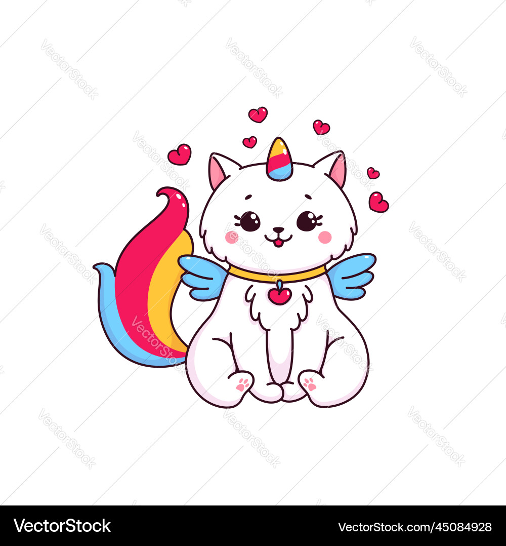 Cartoon adorable capricorn character in love Cartoon adorable capricorn character in love vector image