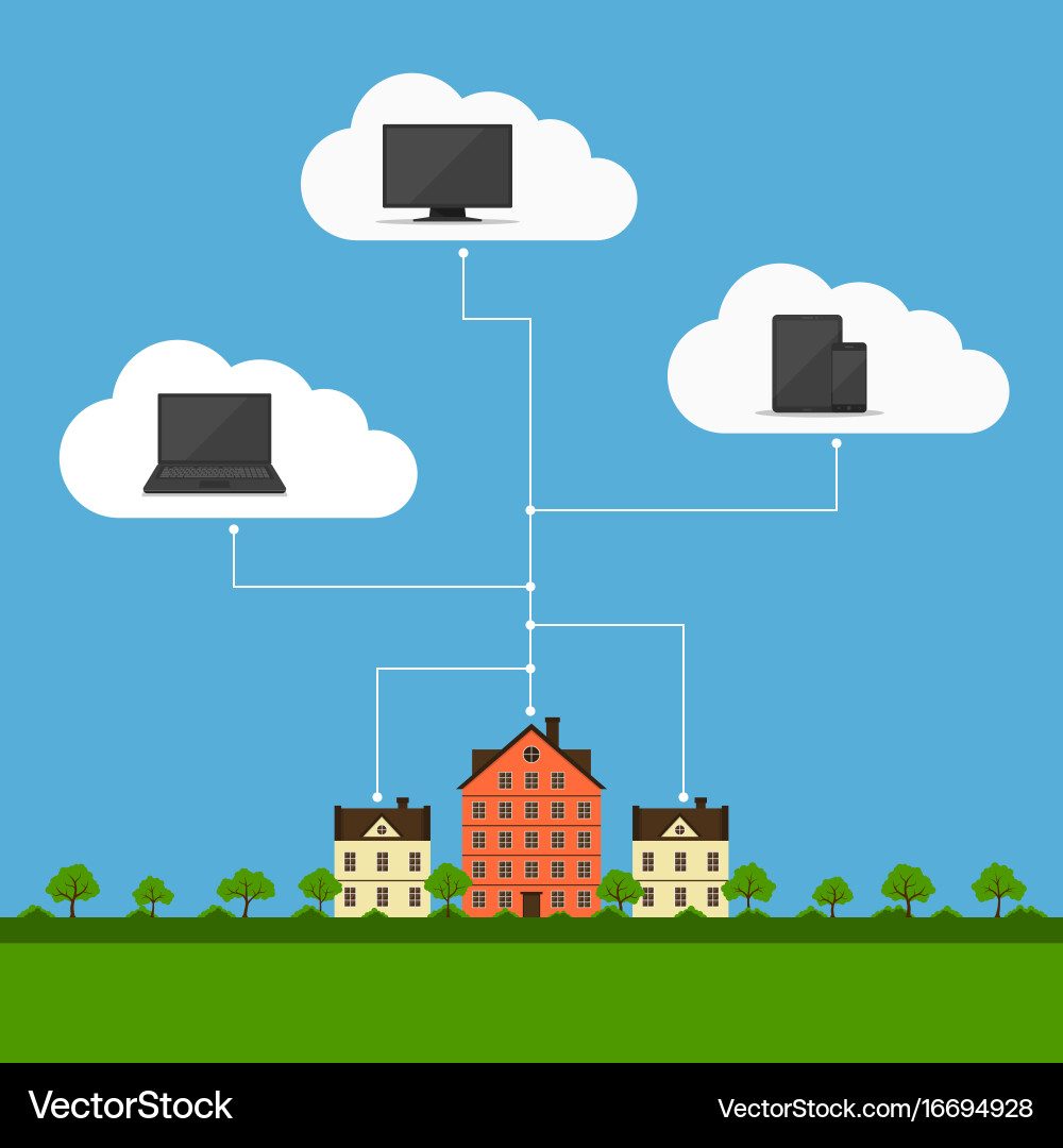 Cloud computingconcept design Vector Image