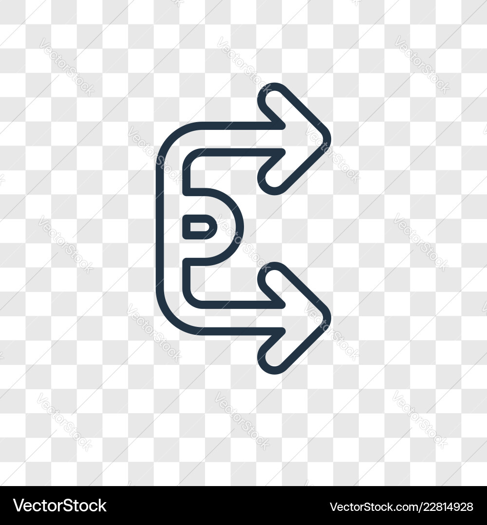 Cycle concept linear icon isolated on transparent Cycle concept linear icon isolated on transparent vector image