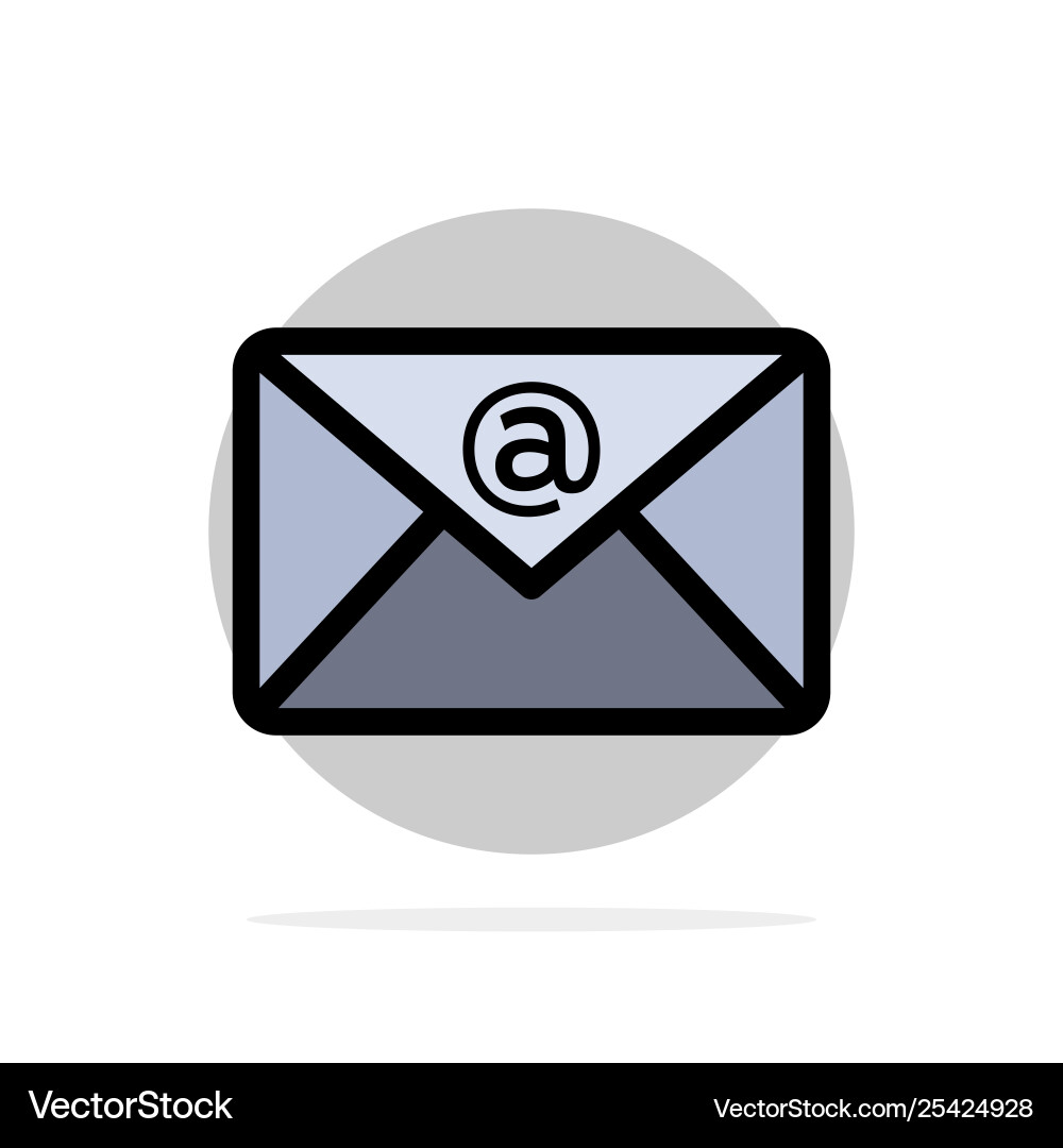 Email inbox mail abstract circle background flat Email inbox mail abstract circle background flat vector image