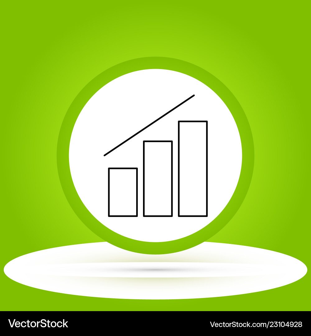 Graph icon in creative design with elements vector image