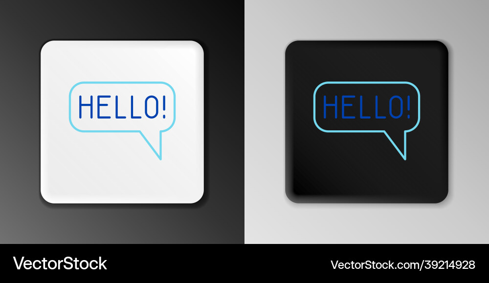 Line hello in different languages icon isolated Vector Image