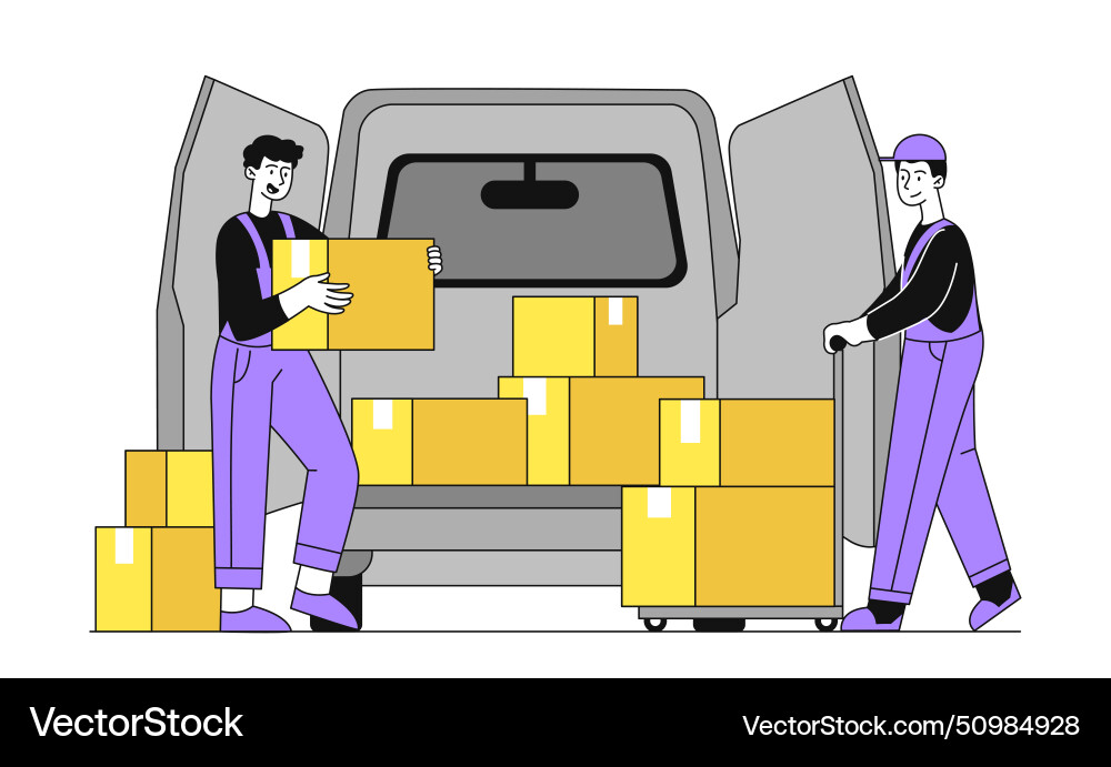 Loading van simple Loading van simple vector image