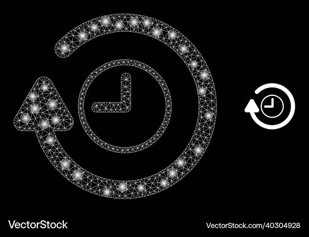 Mesh web rotate clockwise with glowing wire Mesh web rotate clockwise with glowing wire vector image