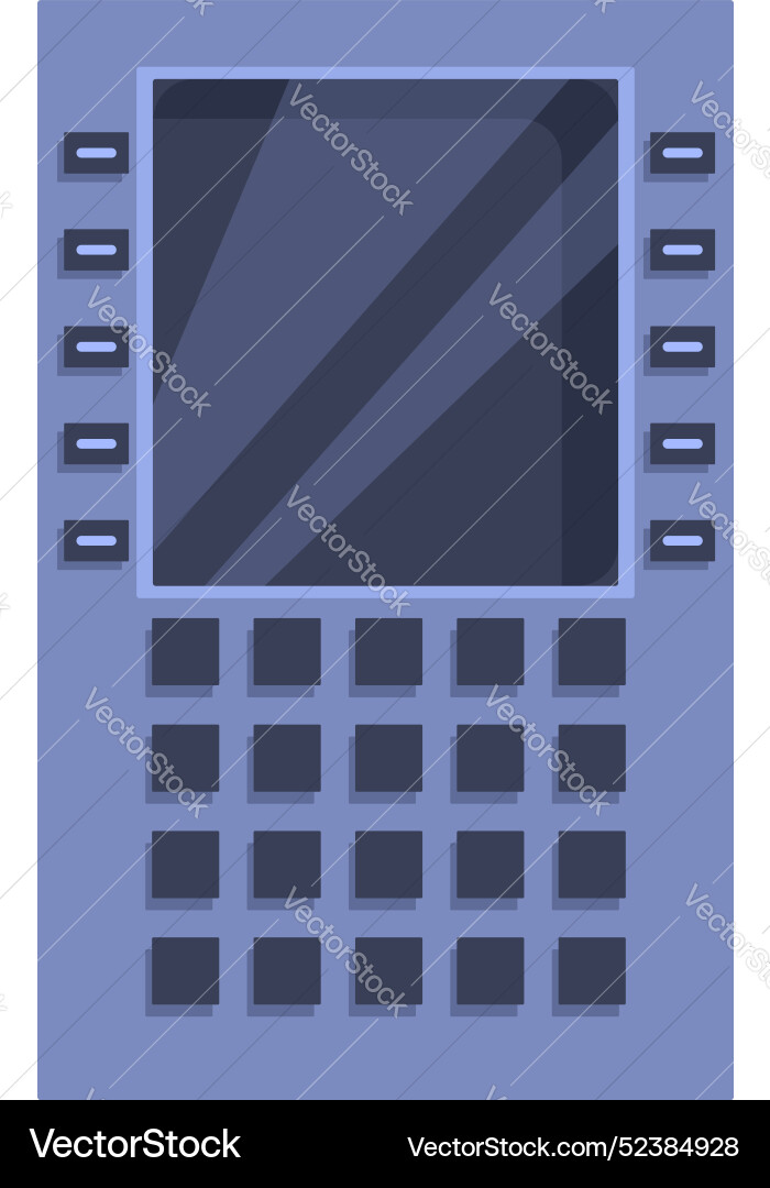 Modern intercom system with display screen showing Modern intercom system with display screen showing vector image