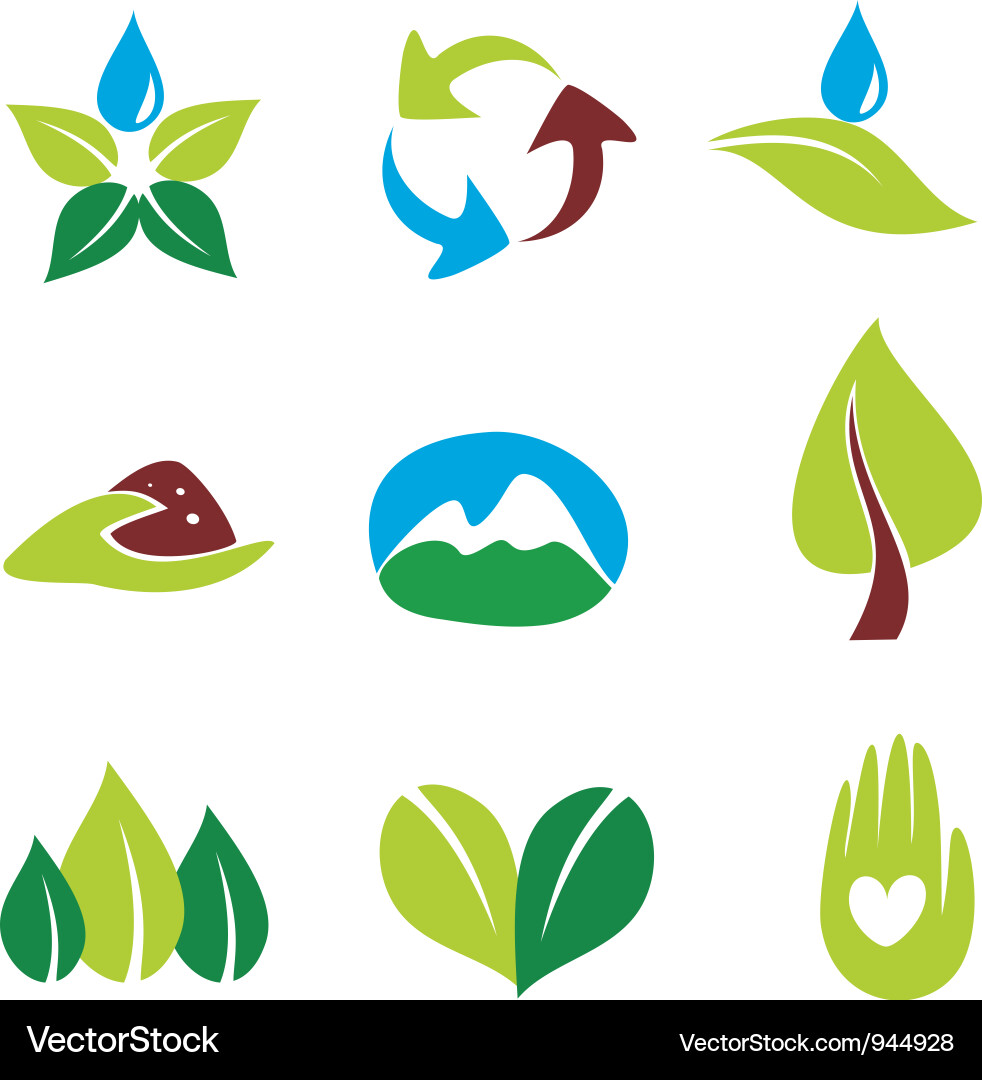 Nature set Royalty Free Vector Image - VectorStock