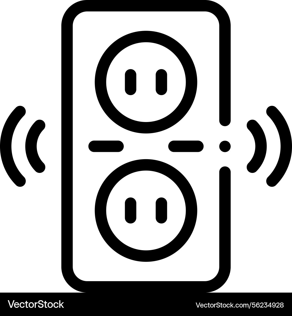Plug icon thin linear style design isolated Vector Image