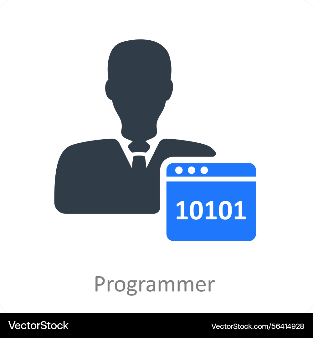 Programmer icon concept vector image
