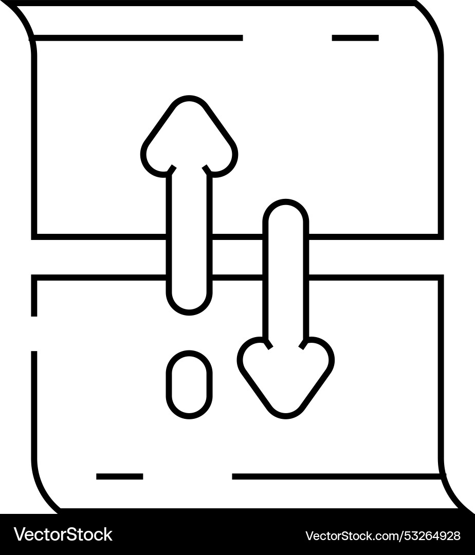Scroll hijacking ux ui design line icon Scroll hijacking ux ui design line icon vector image