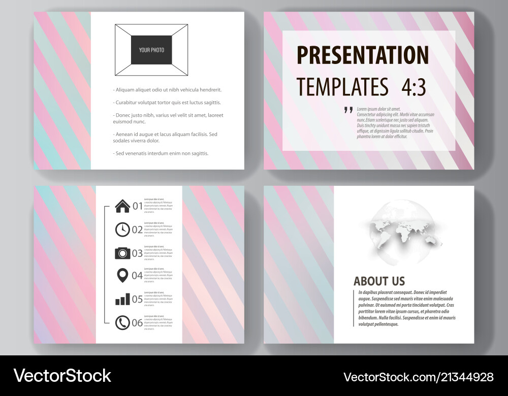 Set of business templates for presentation slides Set of business templates for presentation slides vector image