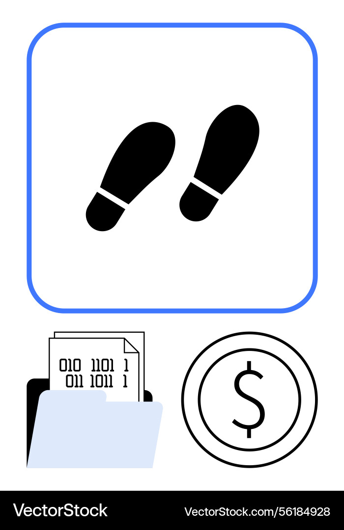 Steps icon with data file and dollar symbol Steps icon with data file and dollar symbol Vector Image