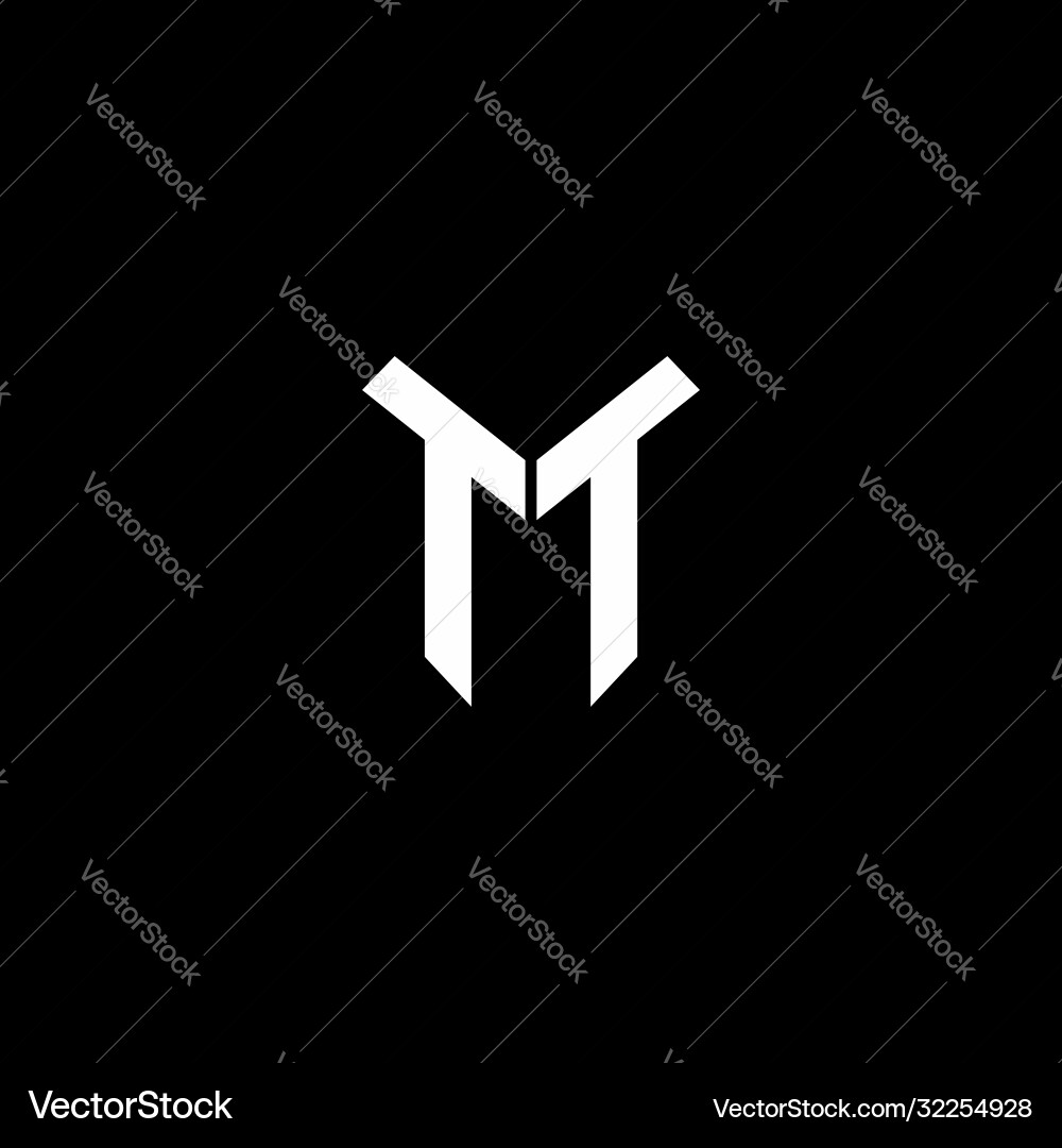Tt logo monogram with shield shape design template Tt logo monogram with shield shape design template Vector Image