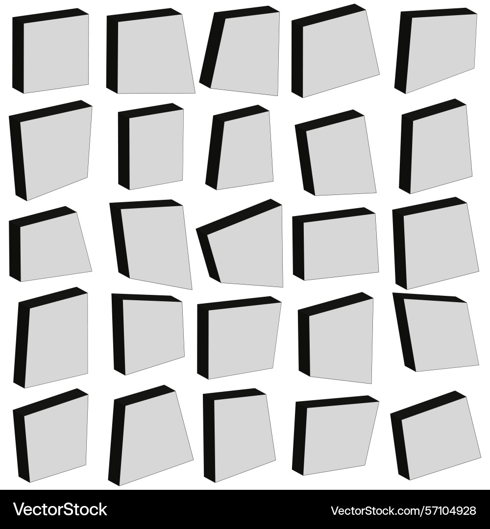 White cube grid geometric box pattern square White cube grid geometric box pattern square vector image