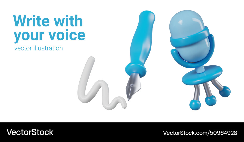 Write with your voice text generation service Write with your voice text generation service vector image