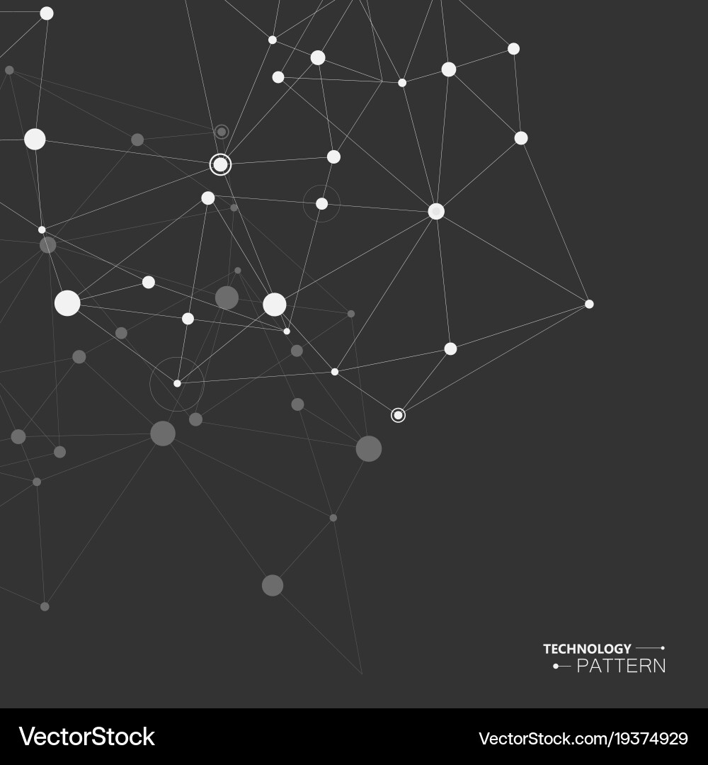 Connected Network Science Background vector image