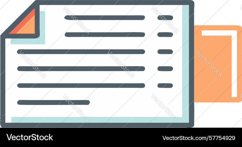 Document with tabs icon organized sections vector image