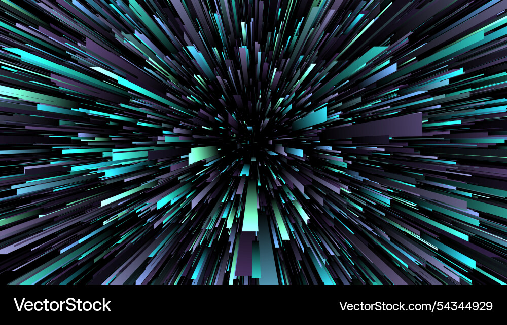 Dynamic futuristic geometric hyperspace rays lines Dynamic futuristic geometric hyperspace rays lines vector image