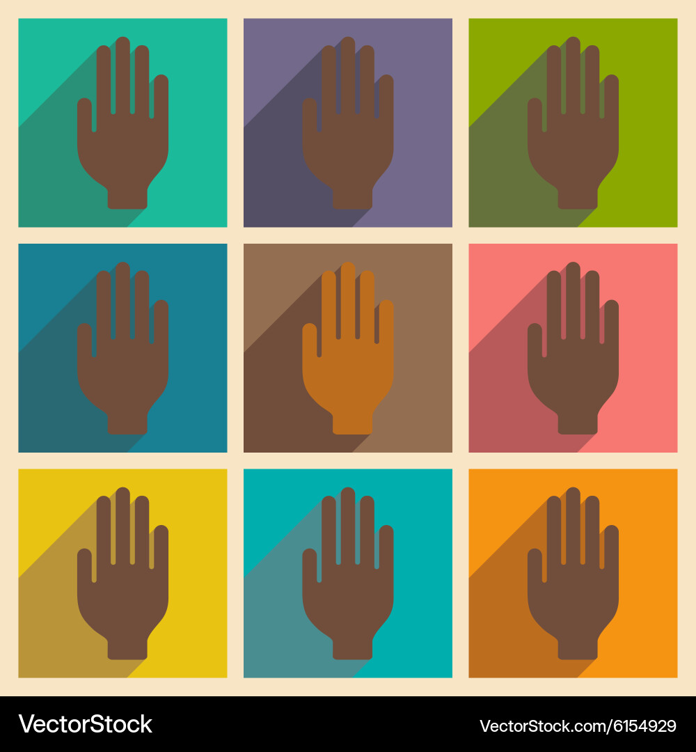 Flat with shadow concept and mobile application vector image