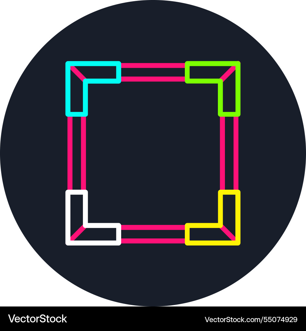 Frame line multi color icon Vector Image