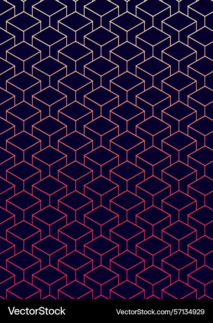 Geometric 3d cube pattern vector image
