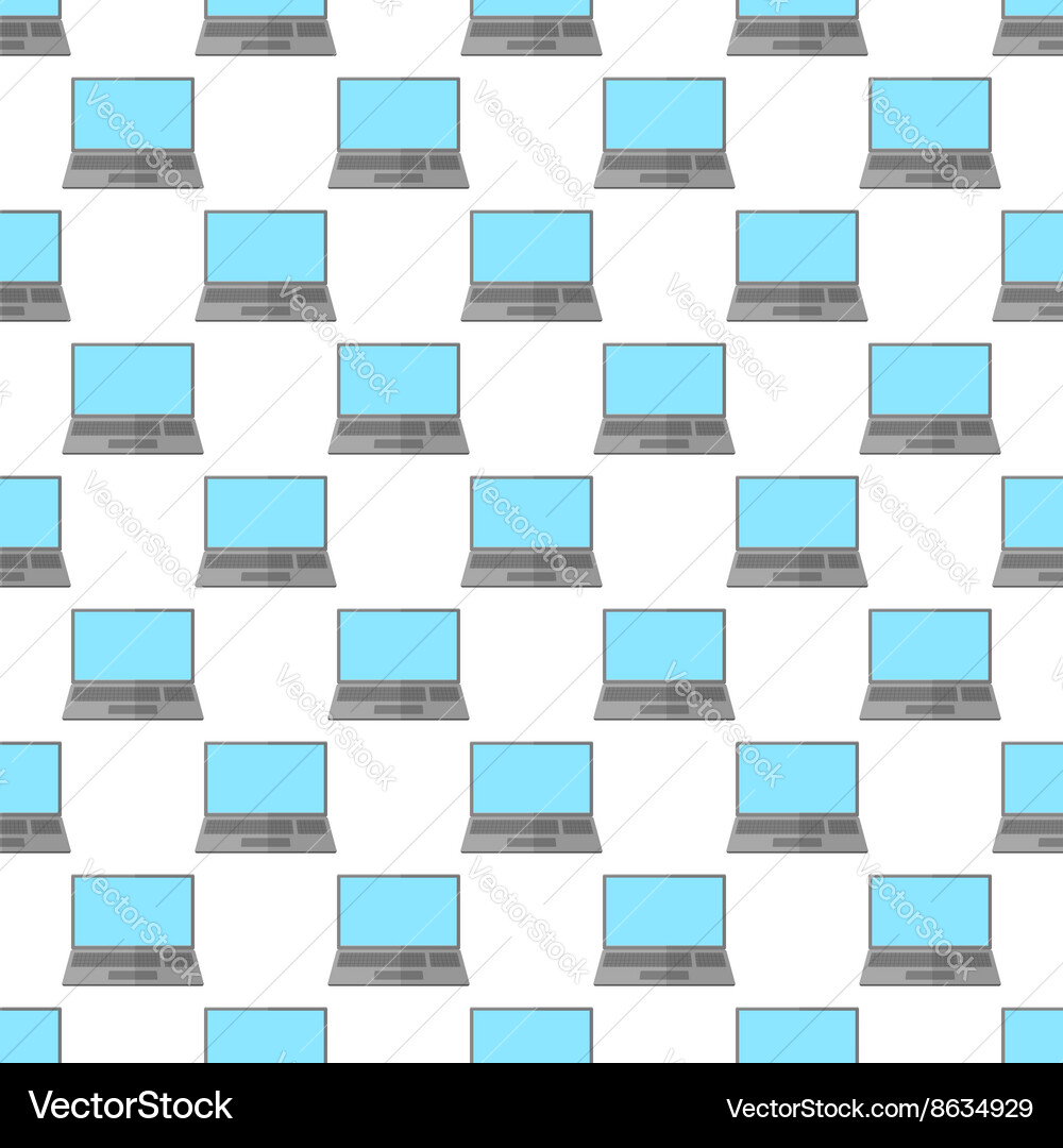 Laptop pattern seamless Vector Image