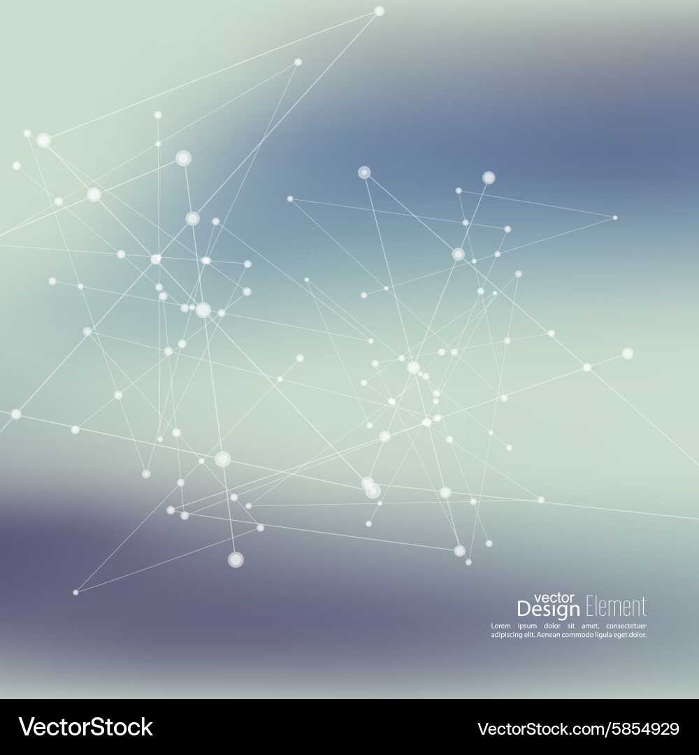 Molecular Network Abstract Background vector image