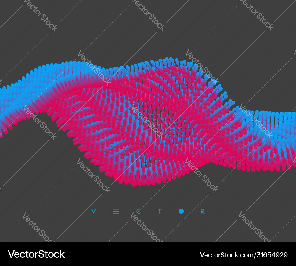 Molecular wave abstract background with dynamic Molecular wave abstract background with dynamic vector image