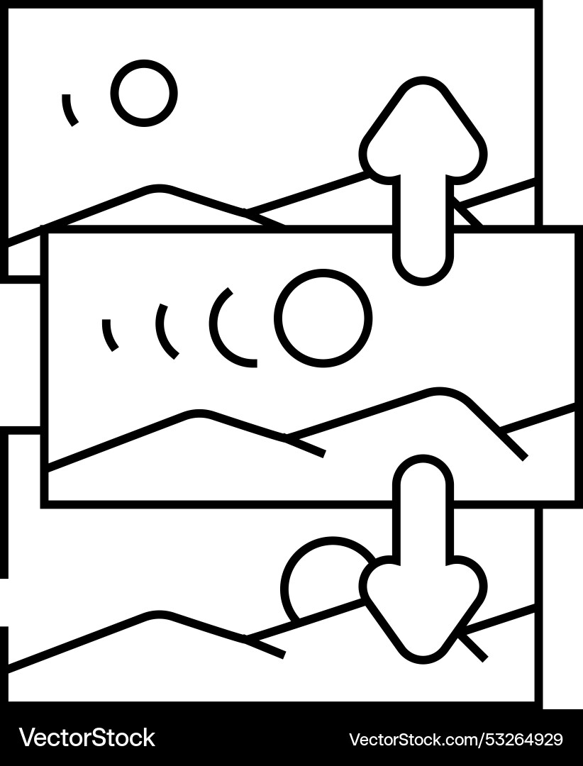 Parallax Scrolling ux ui design line icon Parallax Scrolling ux ui design line icon vektorbild