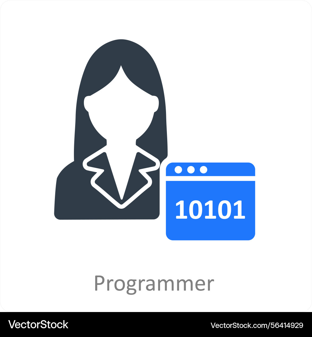 Programmer icon concept vector image