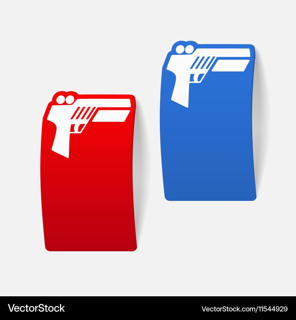 Realistic design element gun game Vector Image