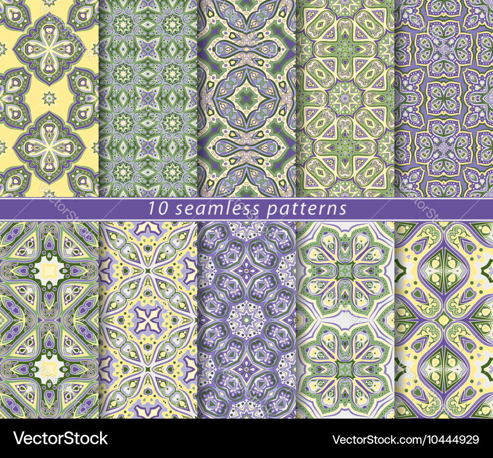 Set of seamless pattern vector image