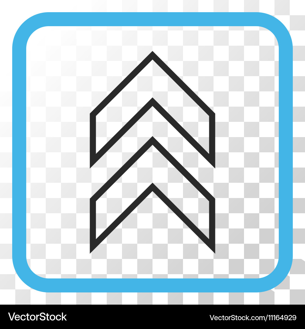 Shift up icon in a frame vector image