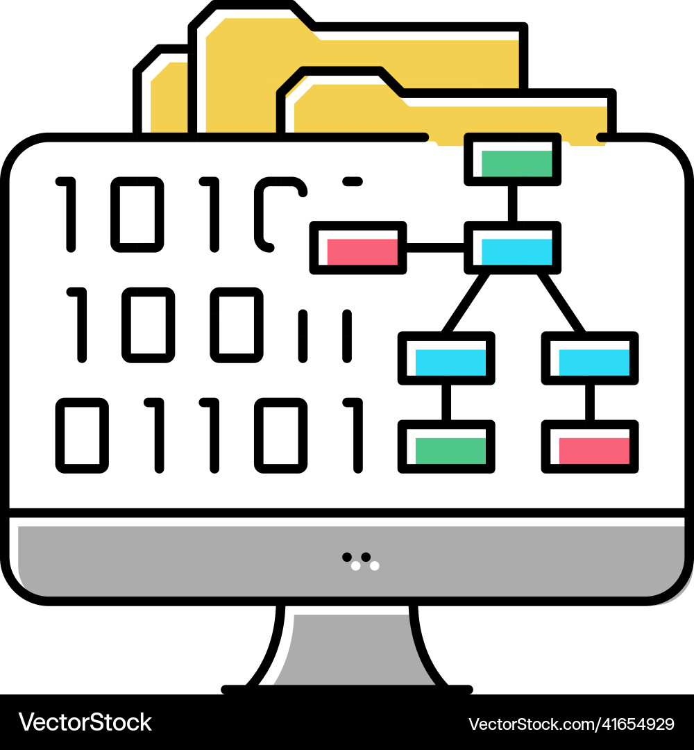 System software color icon Vector Image