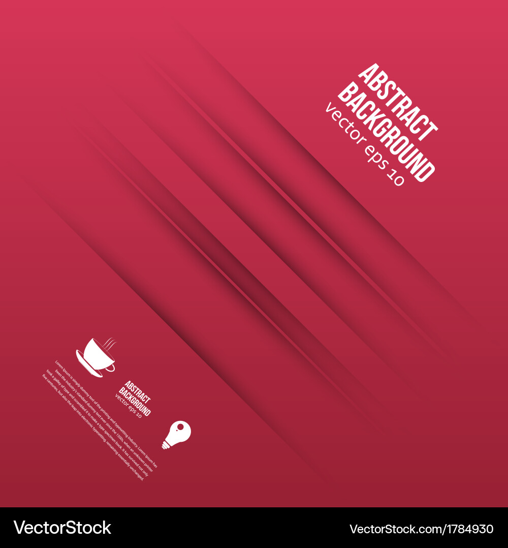 Abstract background lines shadow and red vector image