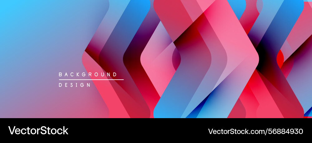 Abstract geometric shapes overlap creating Vector Image