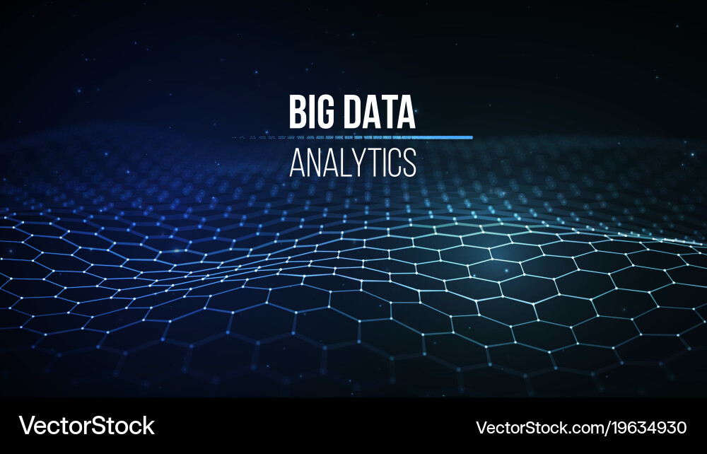 Big data visualization background 3d vector image