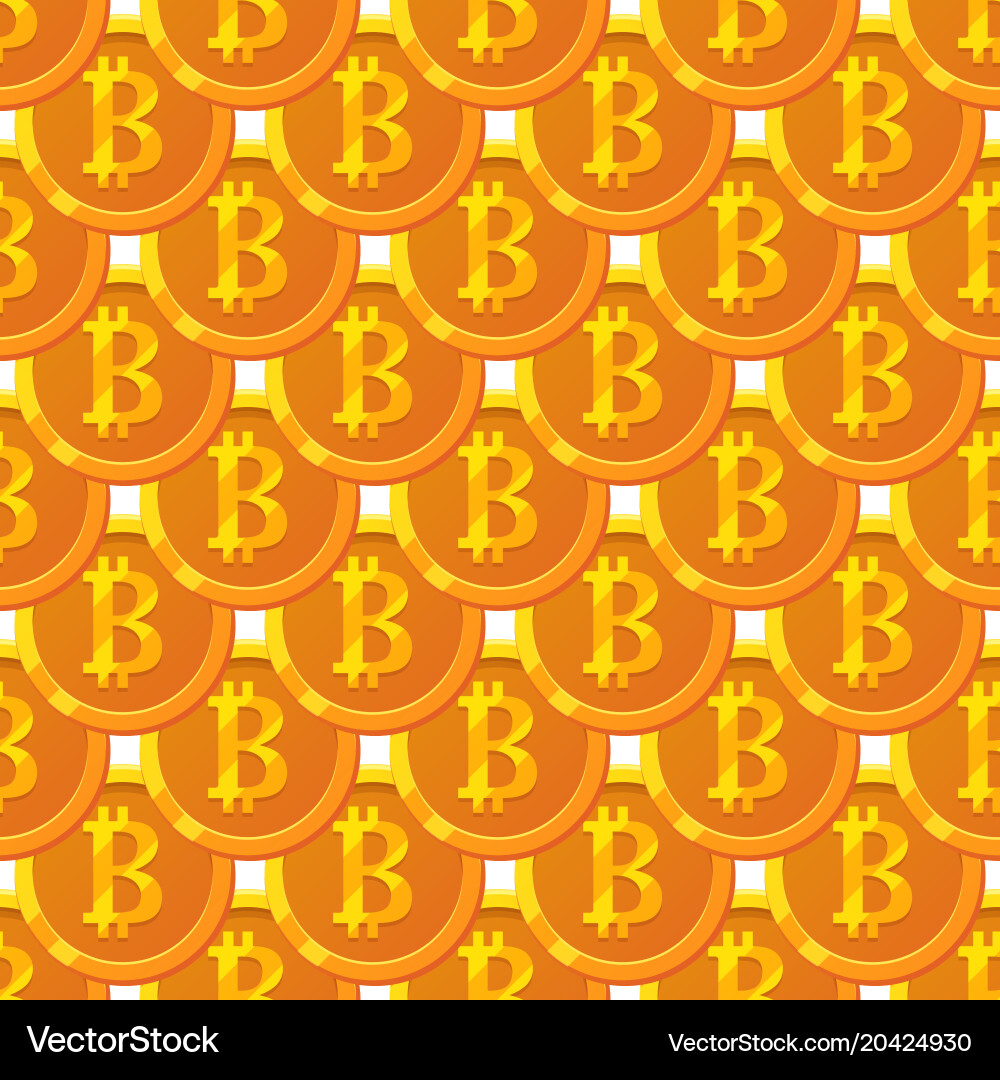 Bitcoin pattern vector image