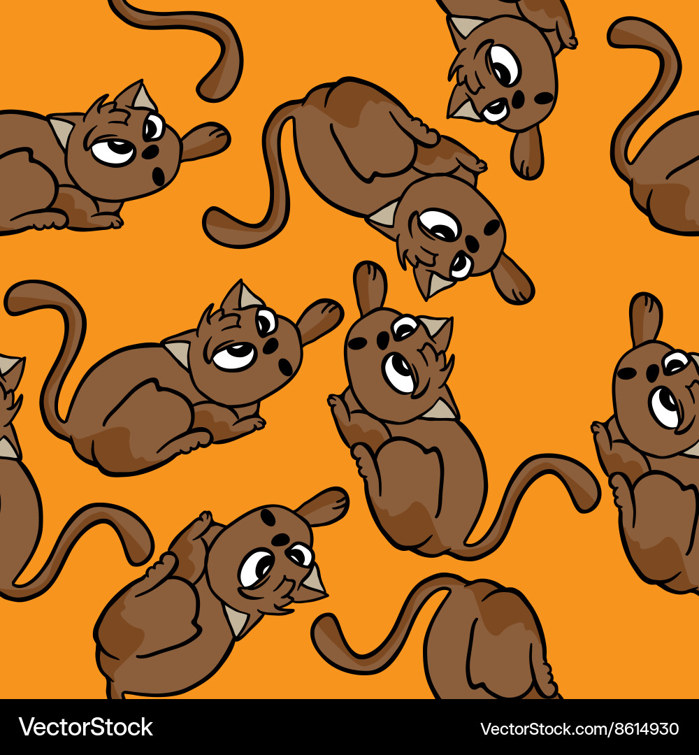 Cat pattern Vector Image