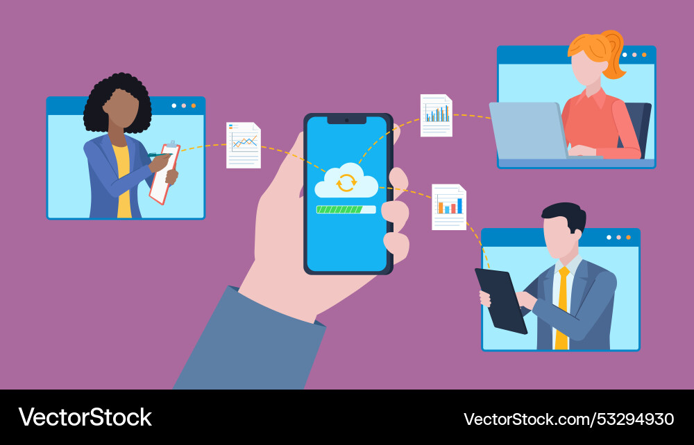 Cloud with an upload icon and a counter Cloud with an upload icon and a counter vector image