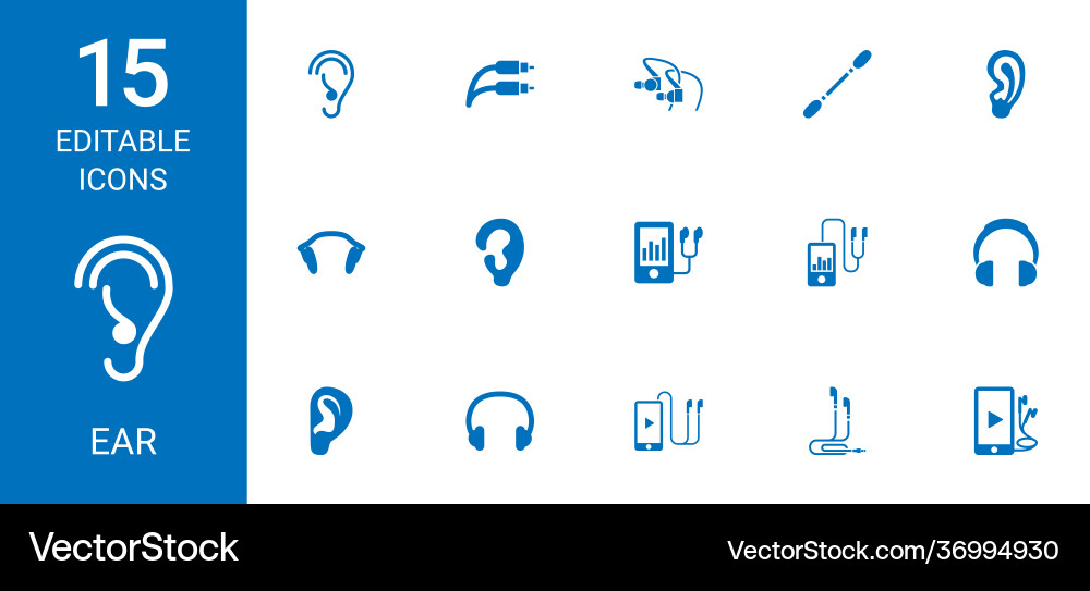 Ear icons Vector Image